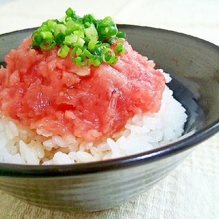 ネギトロ丼❀さっぱりガーリックたれ